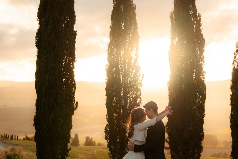 Sposi al tramonto