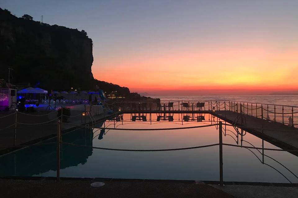 Solarium al tramonto