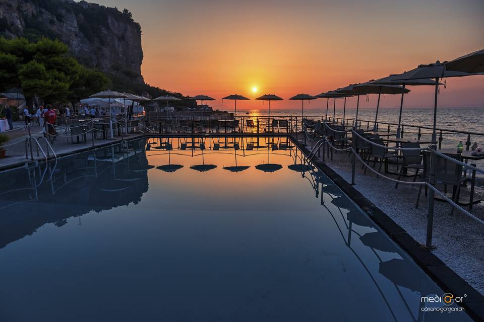 Solarium al tramonto