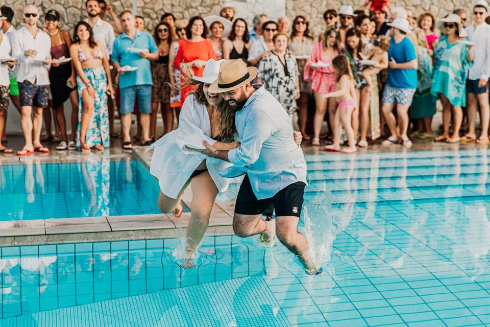 Wedding pool party