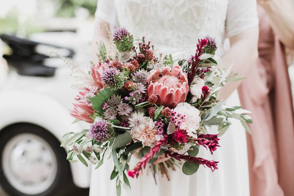 Bouquet protea