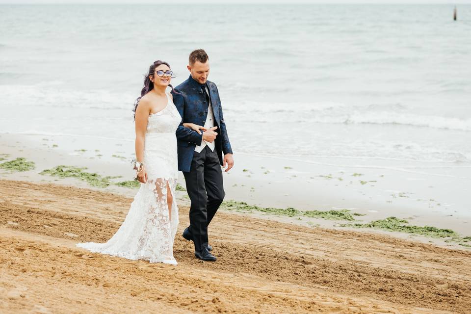 Ritratto sposi in spiaggia