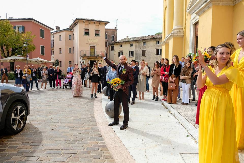 Arrivo in chiesa