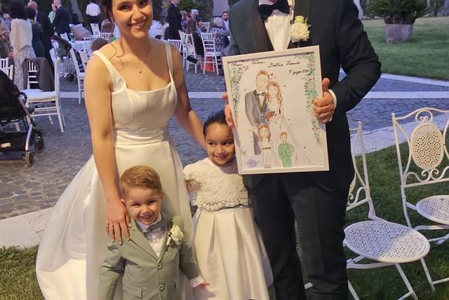 Sposi con il loro disegno