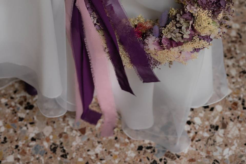 Dettaglio bouquet a cerchio