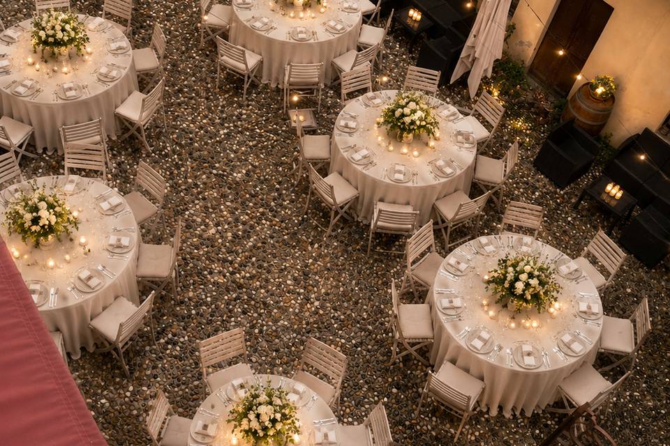Cortile location dall'alto