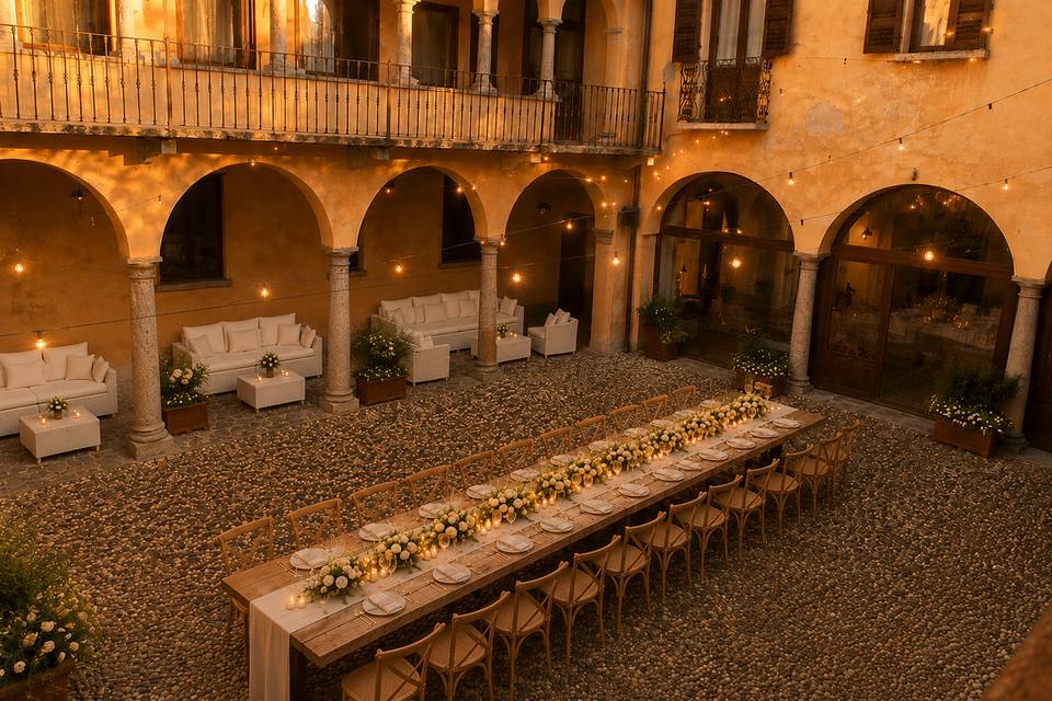 Tavolo imperiale cortile
