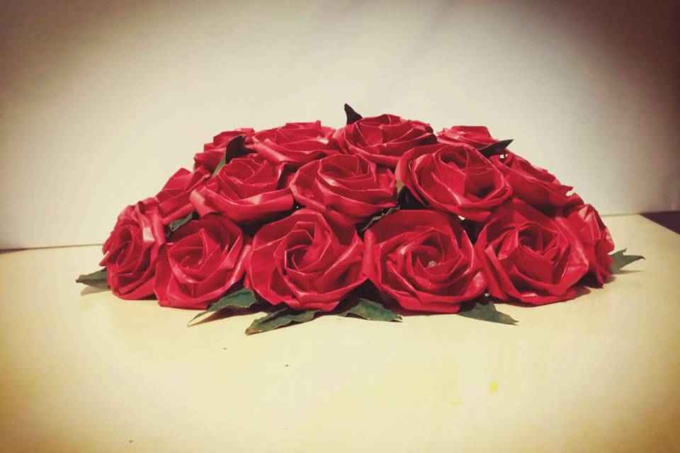 Centrotavola ovale rose