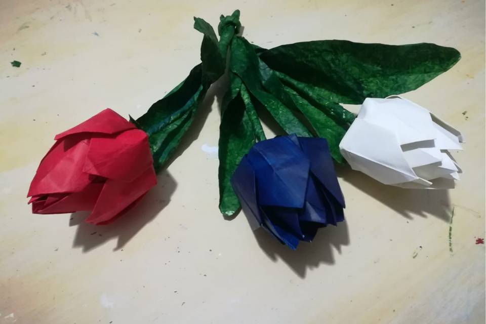 Tulipani origami carta