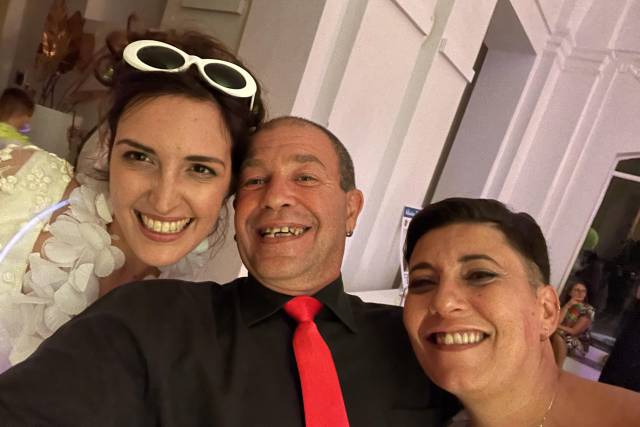 Con le spose Irene e Sabrina