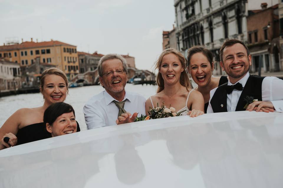 La sposa in taxi venezia