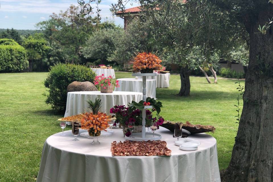 Buffet in giardino