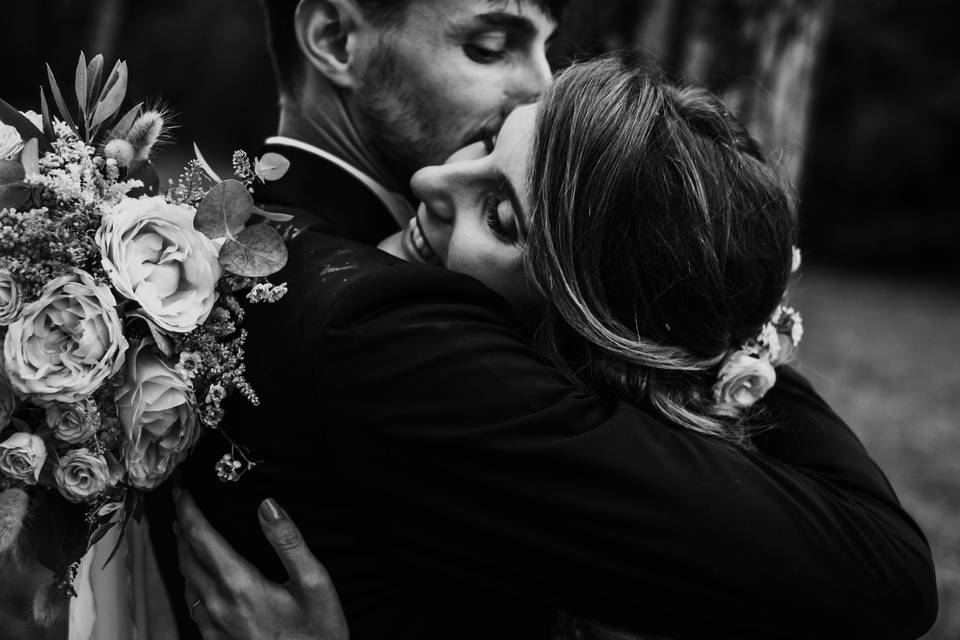 Sposi matrimonio bouquet