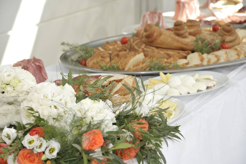 Buffet in terrazza