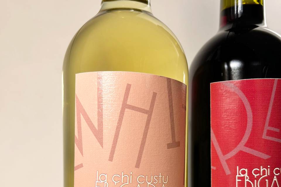 Etichette bottiglie di vino