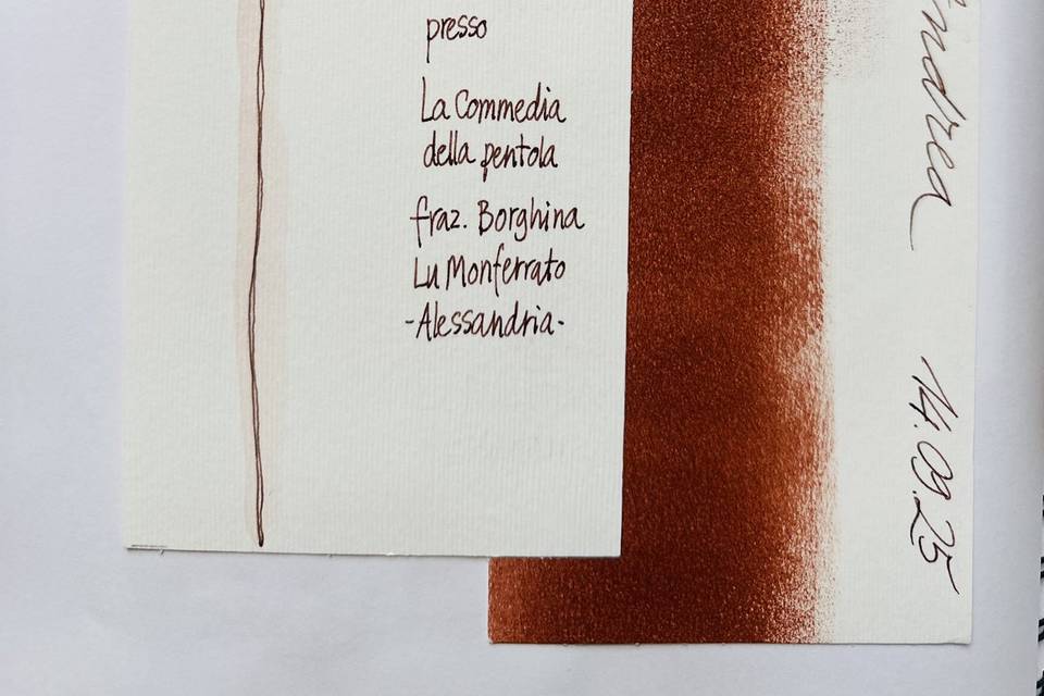 Partecipazioni scritte a mano