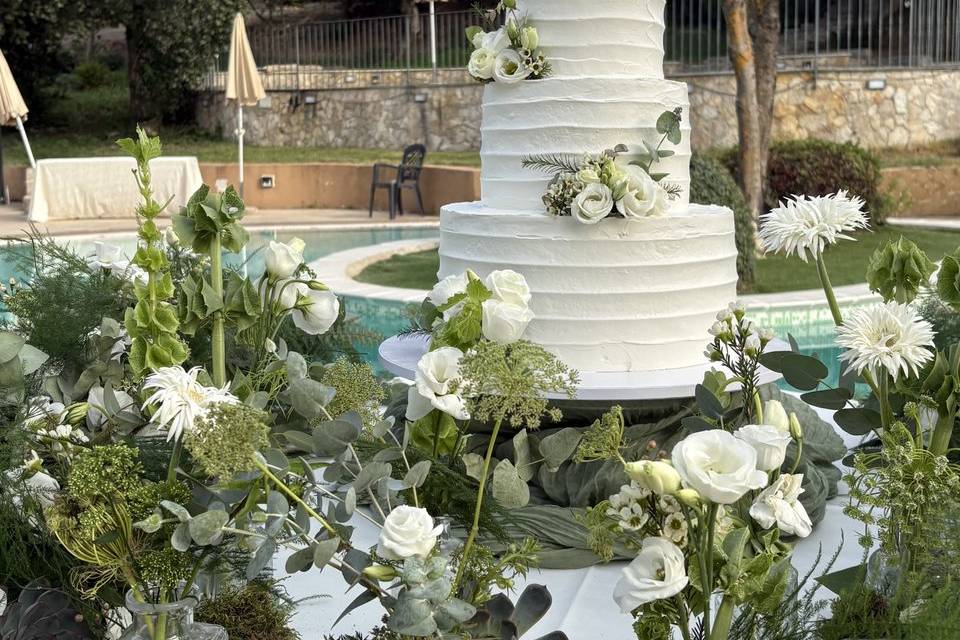 tavolo torta botanico