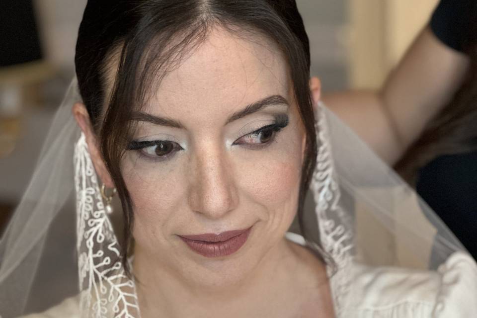 Sposa Carloin trucco aerografo