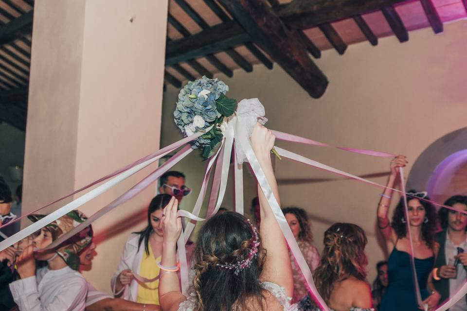 Lancio del bouquet