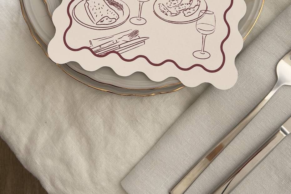 Menu illustrato su commissione