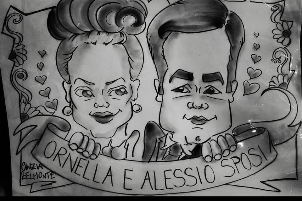 Caricatura sposi