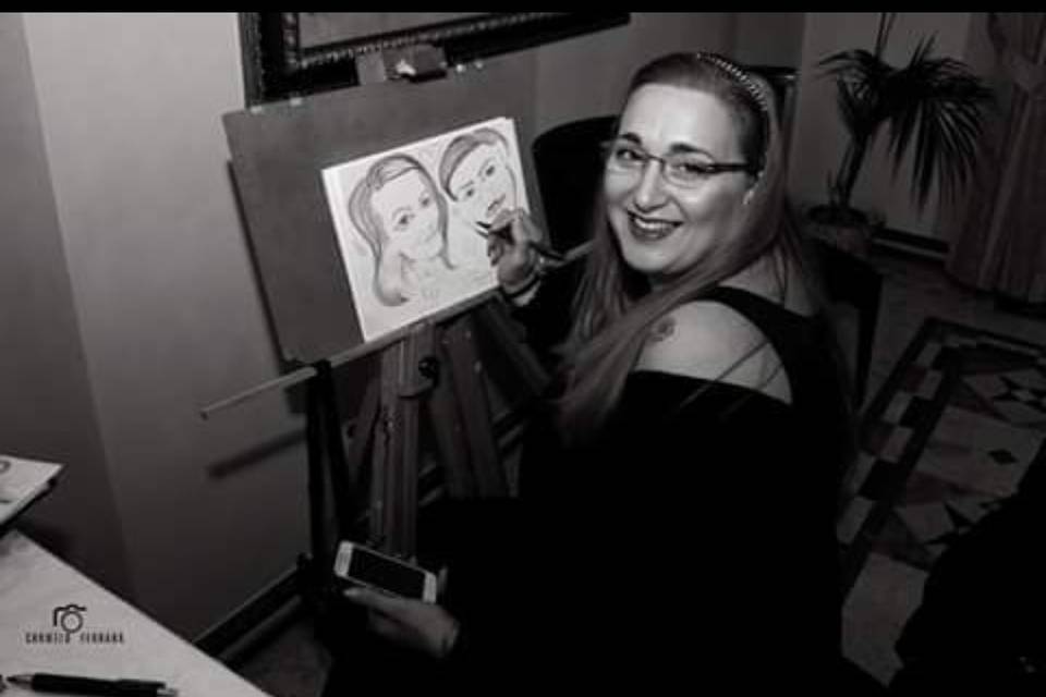 Caricaturista a lavoro