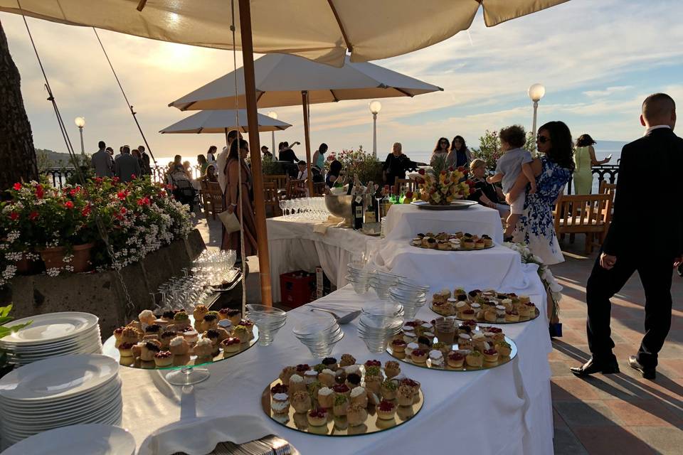 Buffet dolci in terrazza