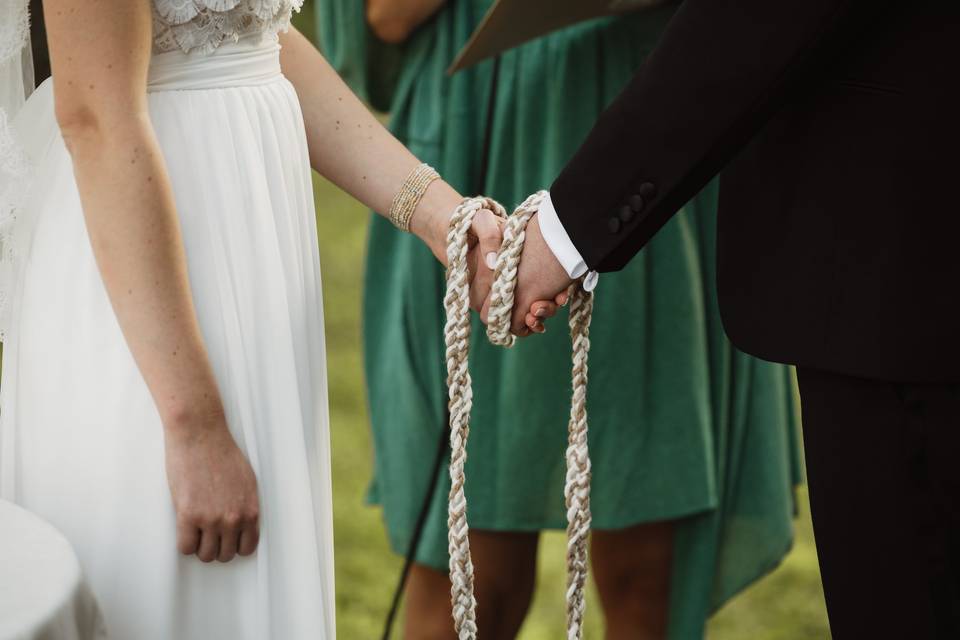 The handfasting ritual C&L