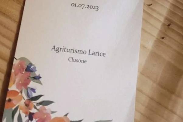 Menu nozze