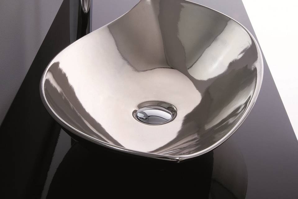 Lavabo Piroga platino lucido