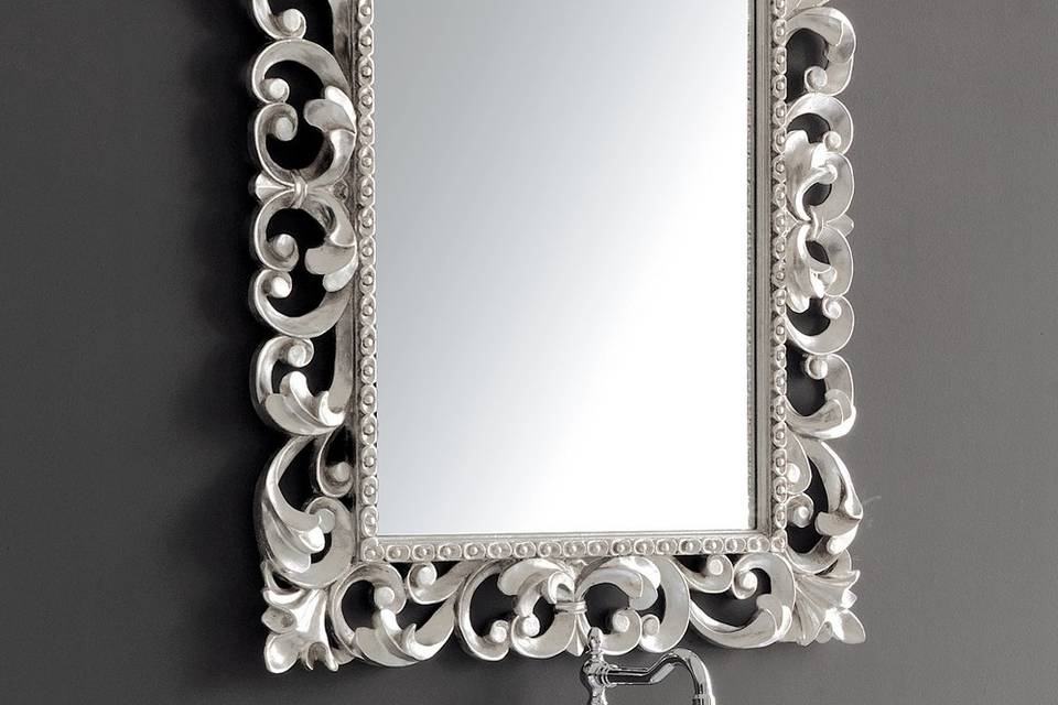 Specchio argento cornice Barocca