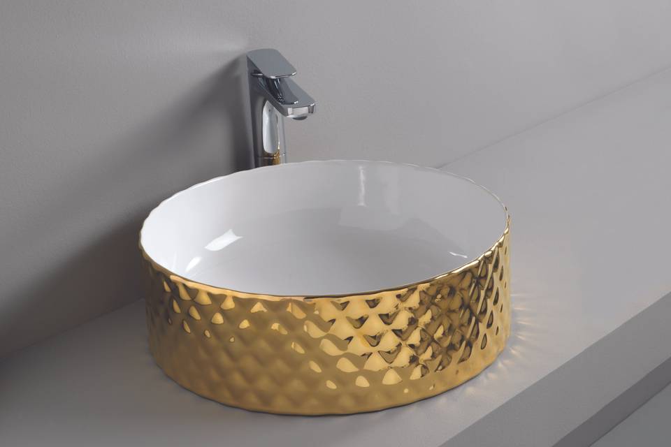 Lavabo Rombo oro