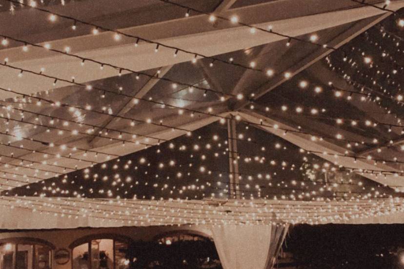 Tent fairy lights ceiling