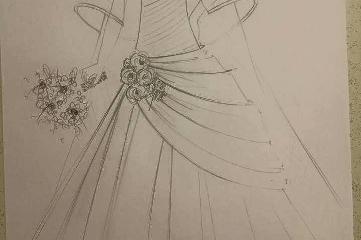 Progettazione abito da sposa