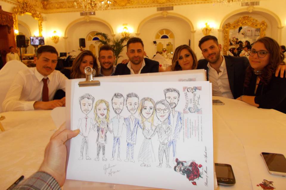 Caricatura matrimonio Napoli