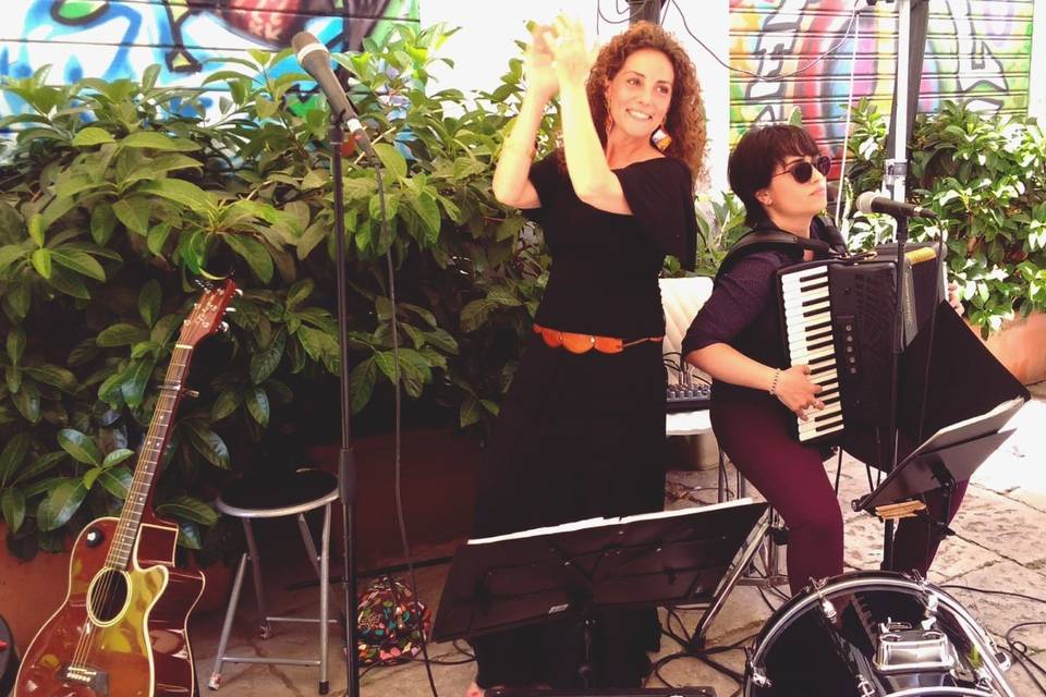 On stage