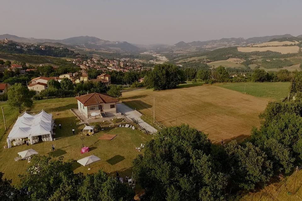 Riprese con il drone dall'alto