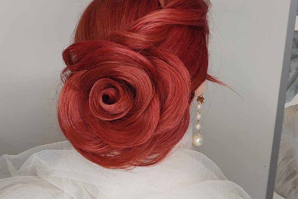 Chignon a rosa