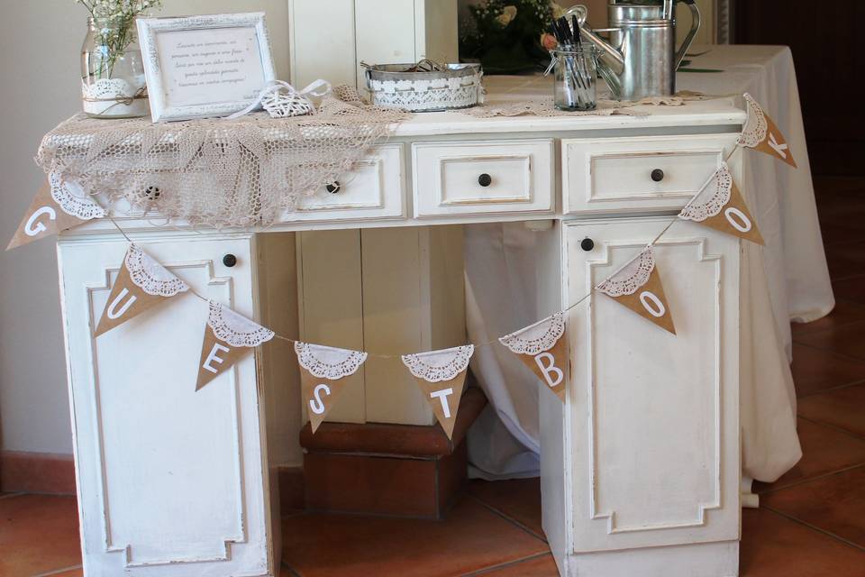 Allestimento Shabby Chic