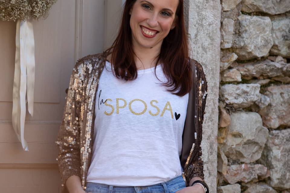 T-shirt sposa