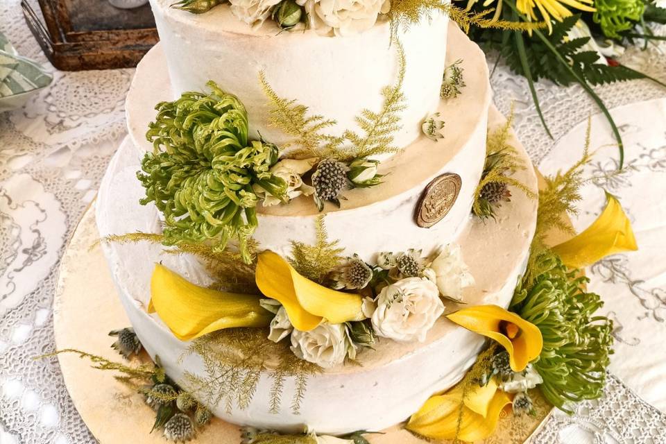 Wedding cake vegan frutta