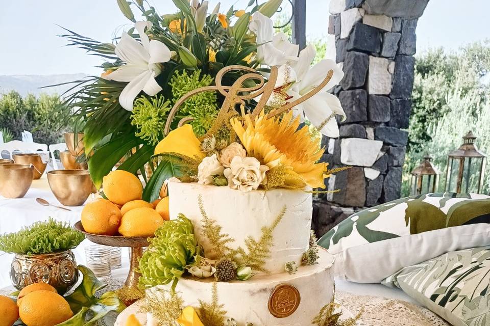 Wedding cake vegan frutta