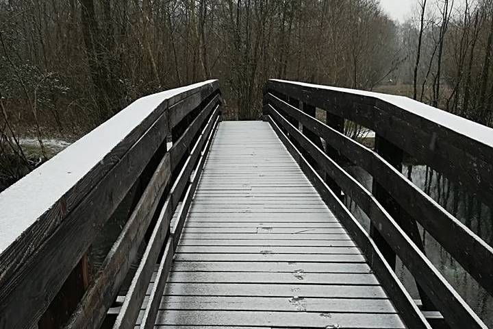 Il ponte innevato