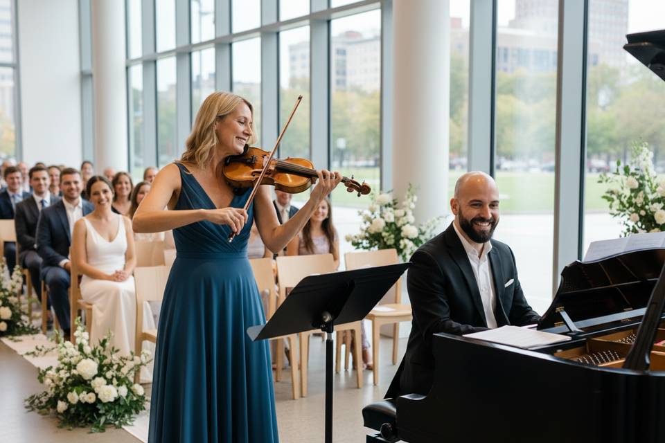 Violinista e pianista