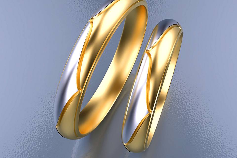 Fedi due colori oro g e b