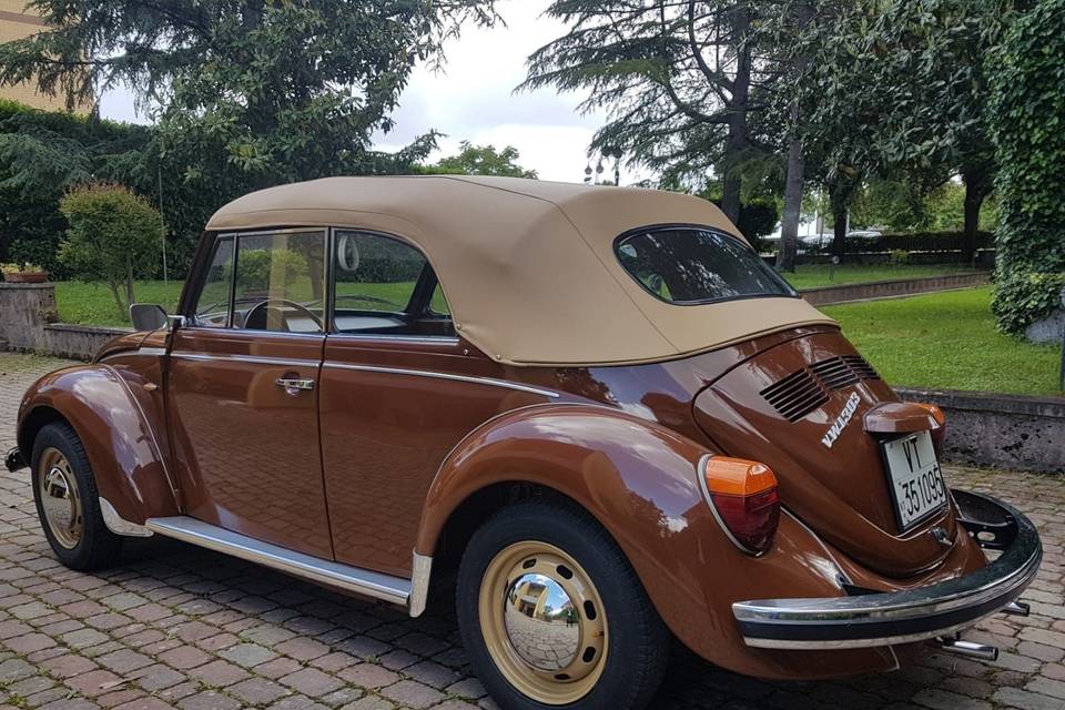 Maggiolino marrone cabrio