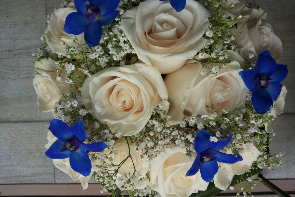 Bouquet rose e delphinum