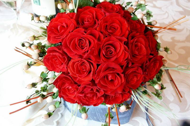 Bouquet esplosione in rosso!