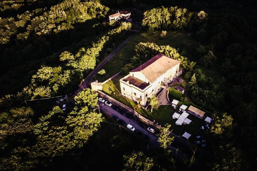 Villa con drone