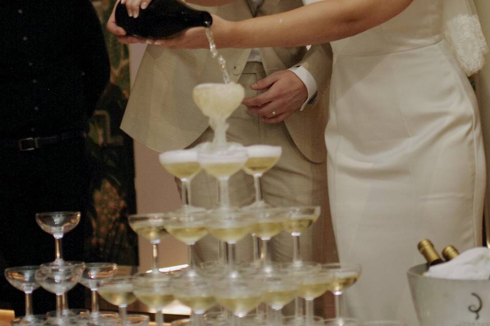 Champagne tower!